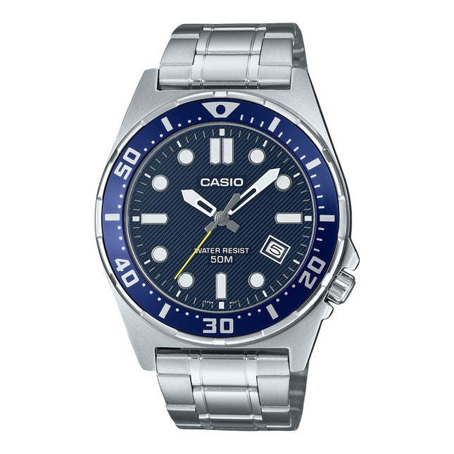 Casio Standard Analog Stainless Steel Blue Dial Quartz MTD-135D-2AV Men's Watch