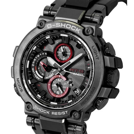 Casio G-Shock MT-G Analog Smartphone Link Resin Strap Black Dial Solar MTG-B1000B-1A 200M Men's Watch