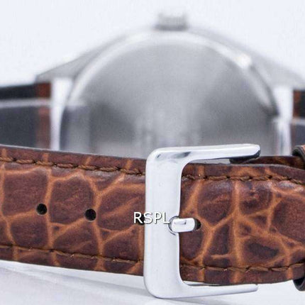 Casio Quartz White Dial Brown Leather Strap MTP-1175E-7BDF MTP-1175E-7B Mens Watch