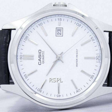 Casio Quartz Analog White Dial Black Leather MTP-1183E-7ADF MTP-1183E-7A Mens Watch