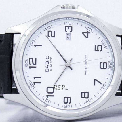 Casio Quartz Analog White Dial Black Leather MTP-1183E-7BDF MTP-1183E-7B Mens Watch
