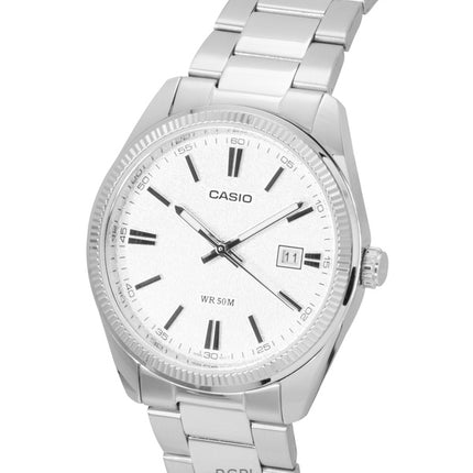 Casio Standard Analog Stainless Steel White Dial Quartz MTP-1302DA-7AV Unisex Watch
