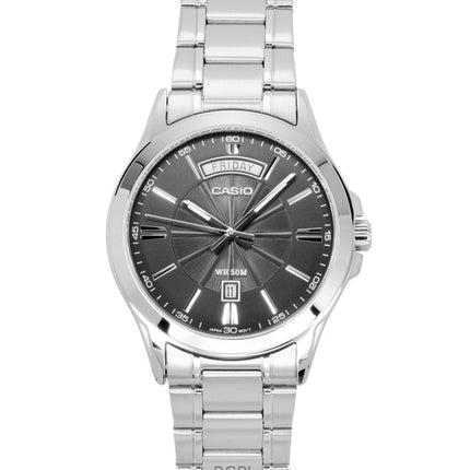 Casio Standard Analog Stainless Steel Grey Dial Quartz MTP-1381D-8AV Men's Watch