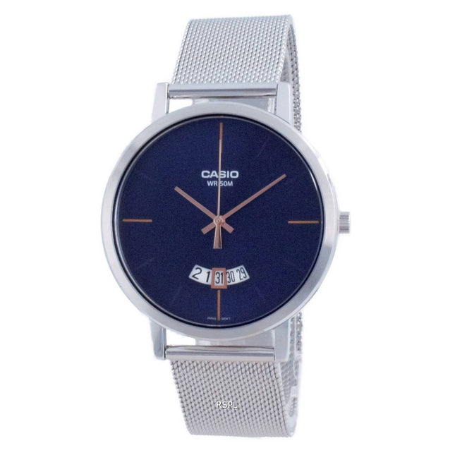 Casio Classic Stainless Steel Mesh Quartz MTP-B100M-2E MTPB100M-2E Men's Watch