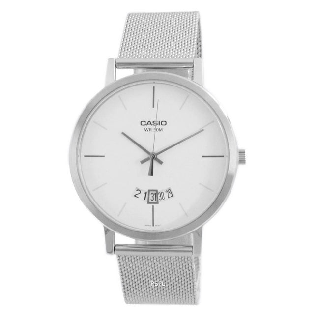 Casio Classic Analog Stainless Steel Mesh Quartz MTP-B100M-7E MTPB100M-7E Men's Watch
