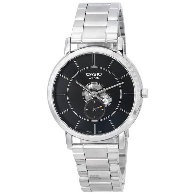 Casio Standard Analog Stainless Steel Black Dial Quartz MTP-B130D-1A MTPB130D-1 Men's Watch