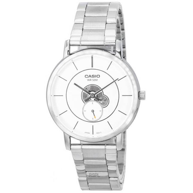 Casio Standard Analog Stainless Steel Silver Dial Quartz MTP-B130D-7A MTPB130D-7 Men's Watch