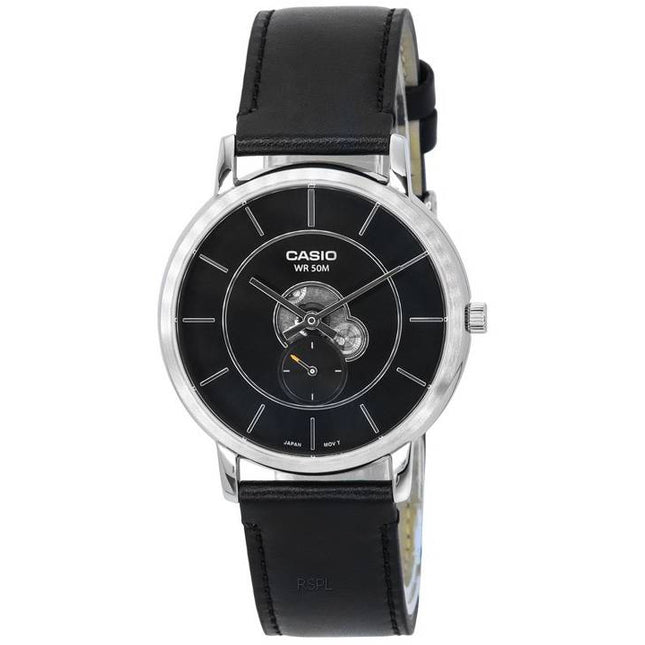 Casio Standard Analog Leather Strap Black Dial Quartz MTP-B130L-1A MTPB130L-1 Men's Watch
