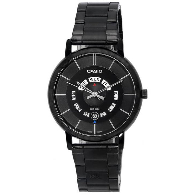 Casio Standard Analog Stainless Steel Black Dial Quartz MTP-B135B-1A MTPB135B-1 Men's Watch