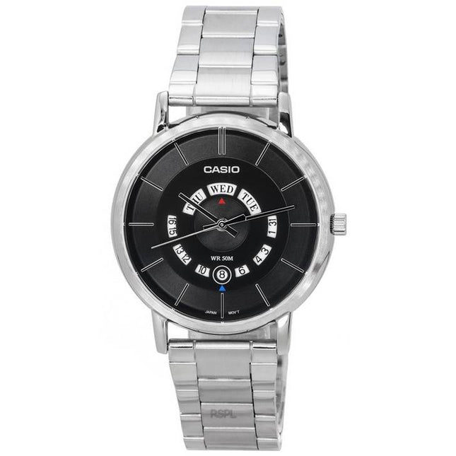 Casio Standard Analog Stainless Steel Black Dial Quartz MTP-B135D-1A MTPB135D-1 Men's Watch
