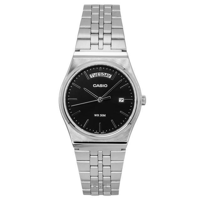 Casio Standard Analog Stainless Steel Black Dial Quartz MTP-B146D-1AV Men's Watch