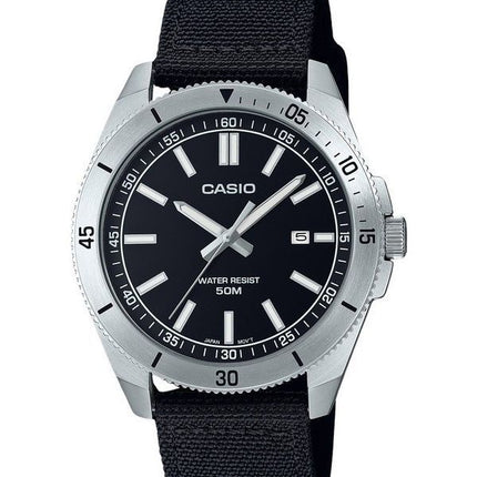 Casio Standard Analog Cloth Strap Black Dial Quartz MTP-B155C-1E Men's Watch