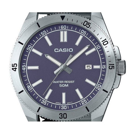 Casio Standard Analog Stainless Steel Blue Dial Quartz MTP-B155D-2E Men's Watch