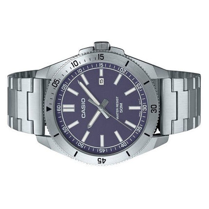 Casio Standard Analog Stainless Steel Blue Dial Quartz MTP-B155D-2E Men's Watch