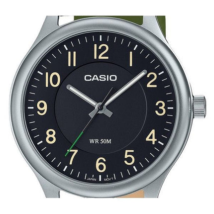 Casio Standard Analog Leather Strap Black Dial Quartz MTP-B160L-1B1 Men's Watch