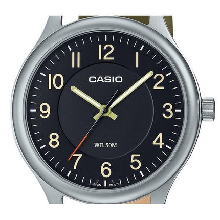 Casio Standard Analog Leather Strap Black Dial Quartz MTP-B160L-1B2 Men's Watch