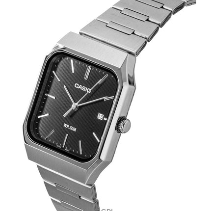 Casio Standard Analog Stainless Steel Black Dial Quartz MTP-B185D-1AV Men's Watch