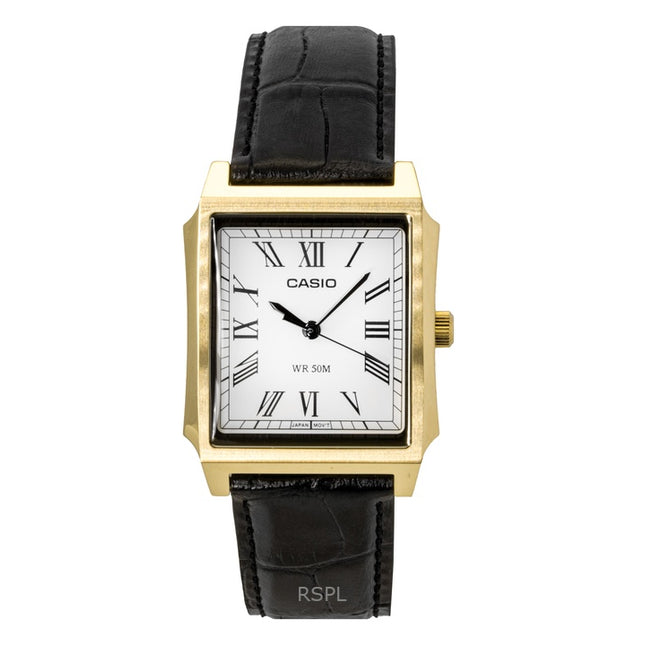 Casio Standard Analog Leather Strap White Dial Quartz MTP-B190GL-7BV Men's Watch