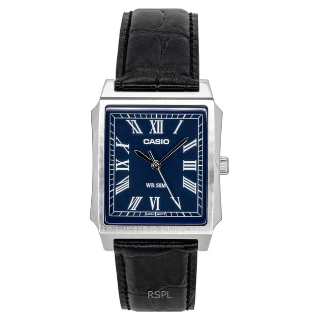 Casio Standard Analog Leather Strap Blue Dial Quartz MTP-B190L-2BV Men's Watch