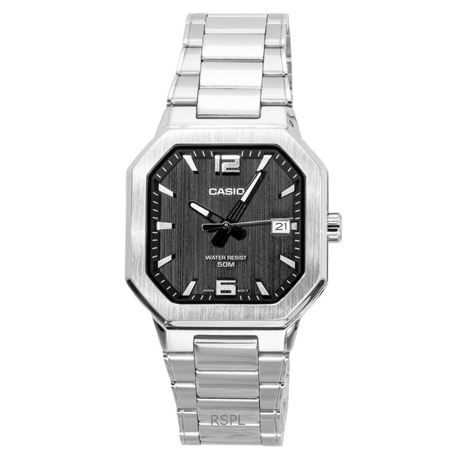 Casio Analog Stainless Steel Black Dial Quartz MTP-B195D-1AV Men's Watch