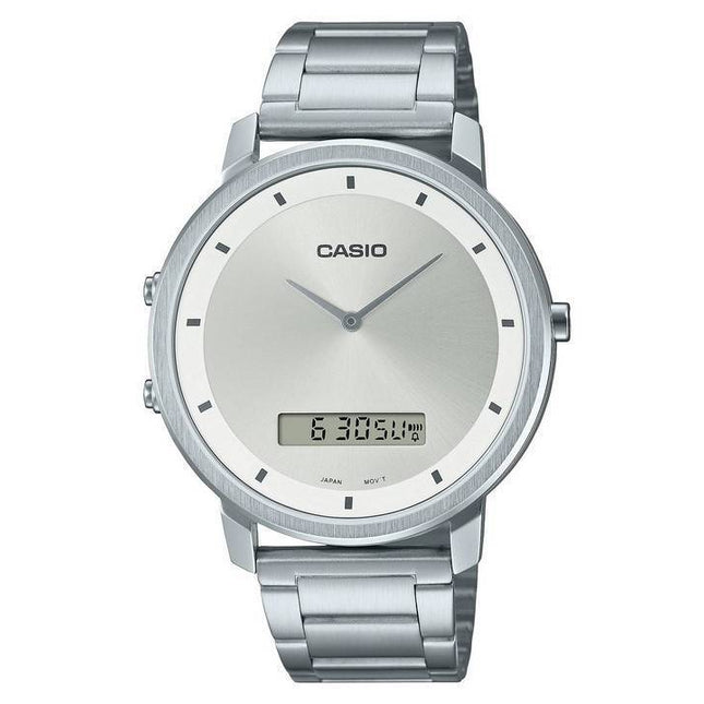 Casio Standard Stainless Steel Analog Digital MTP-B200D-7E MTPB200D-7 Mens Watch