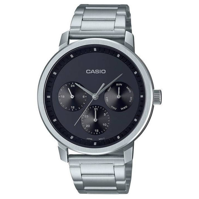 Casio Analog Black Dial Stainless Steel MTP-B305D-1E MTPB305D-1 Men's Watch