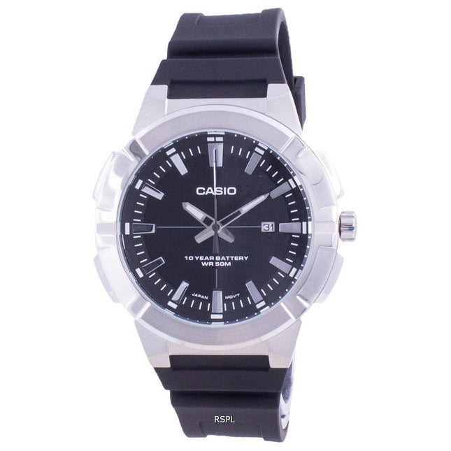 Casio Analog Black Dial Resin Strap MTP-E172-1A MTPE172-1 Mens Watch