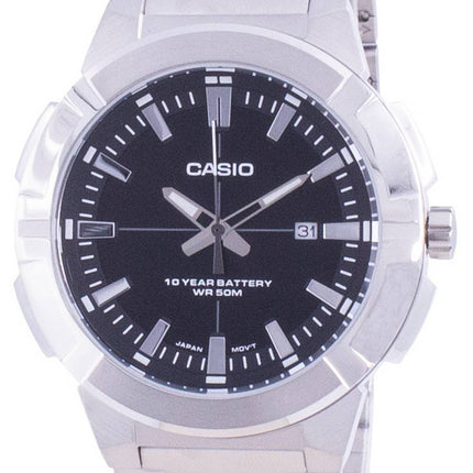 Casio Analog Black Dial Stainless Steel MTP-E172D-1A MTPE172D-1 Mens Watch