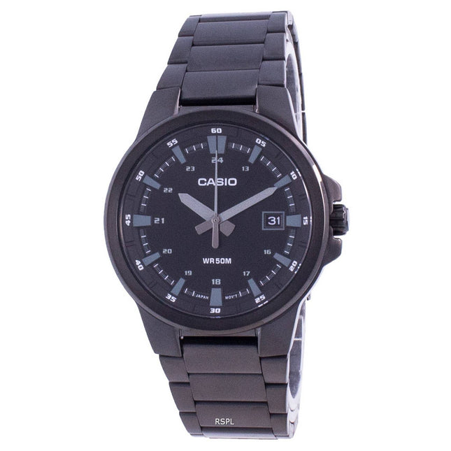 Casio Analog Black Dial Stainless Steel MTP-E173B-1A MTPE173B-1 Mens Watch