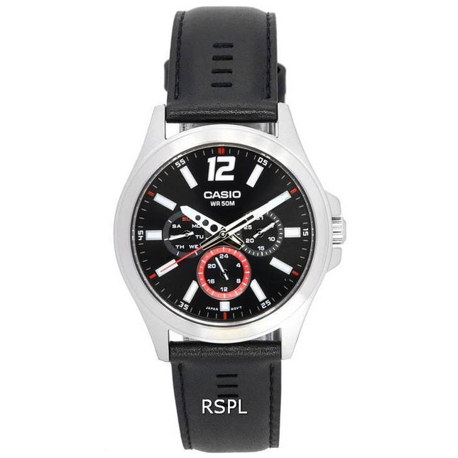 Casio Analog Multifunction Dial Quartz MTP-E350L-1B MTPE350L-1B Men's Watch