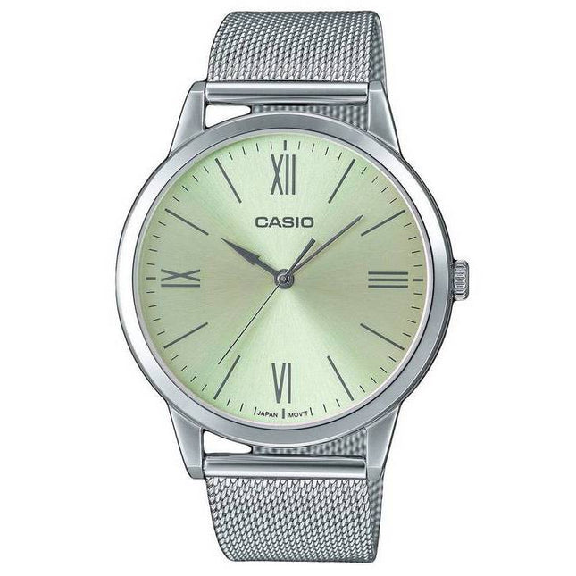 Casio Analog Stainless Steel Mesh Silver Dial Quartz MTP-E600M-9B MTPE600M-9B Men's Watch
