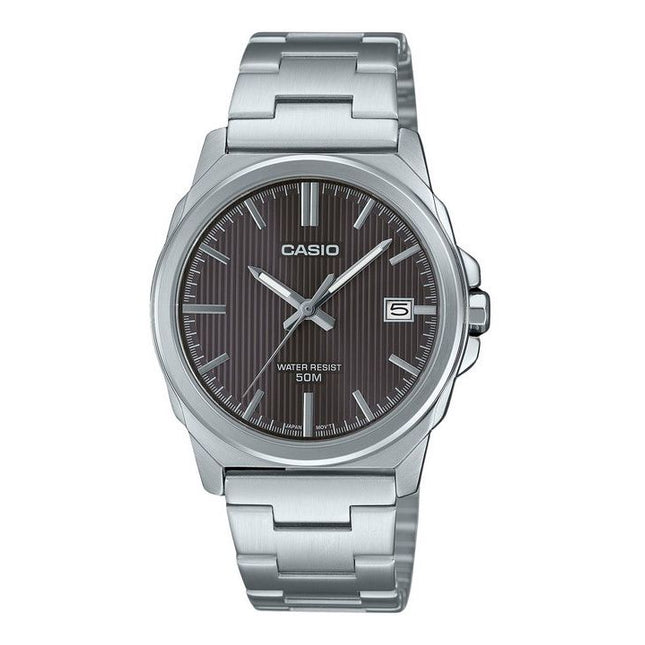 Casio Standard Analog Stainless Steel Grey Dial Quartz MTP-E720D-8AV Men's Watch