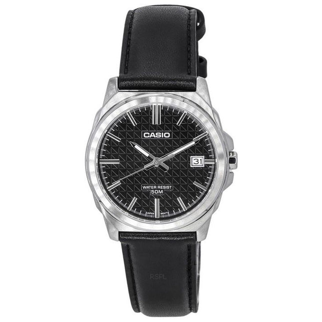 Casio Standard Analog Leather Strap Black Dial Quartz MTP-E720L-1A Men's Watch