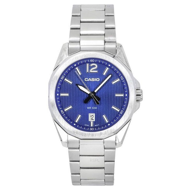 Casio Standard Analog Stainless Steel Blue Dial Quartz MTP-E725D-2A Men's Watch