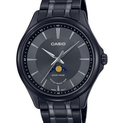 Casio Standard Analog Moon Phase Black Dial Quartz MTP-M100B-1A Men's Watch