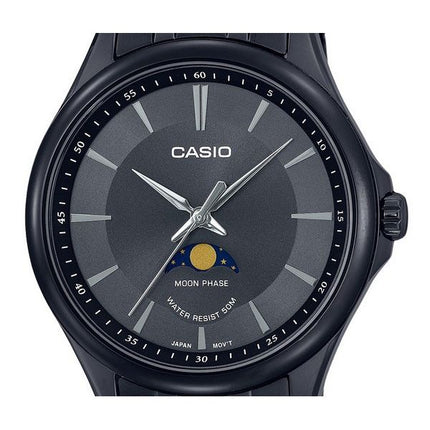 Casio Standard Analog Moon Phase Black Dial Quartz MTP-M100B-1A Men's Watch