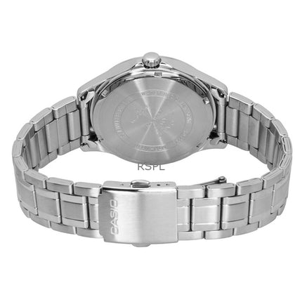 Casio Standard Analog Moon Phase Stainless Steel Green Dial Quartz MTP-M110D-3AV Men's Watch