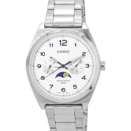 Refurbished Casio Standard Analog Moon Phase White Dial Quartz MTP-M300D-7A MTPM300D-7 Men's Watch