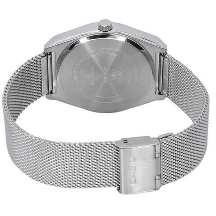 Casio Standard Analog Stainless Steel Mesh Bracelet Moon Phase Blue Dial Quartz MTP-M300M-2A Men's Watch