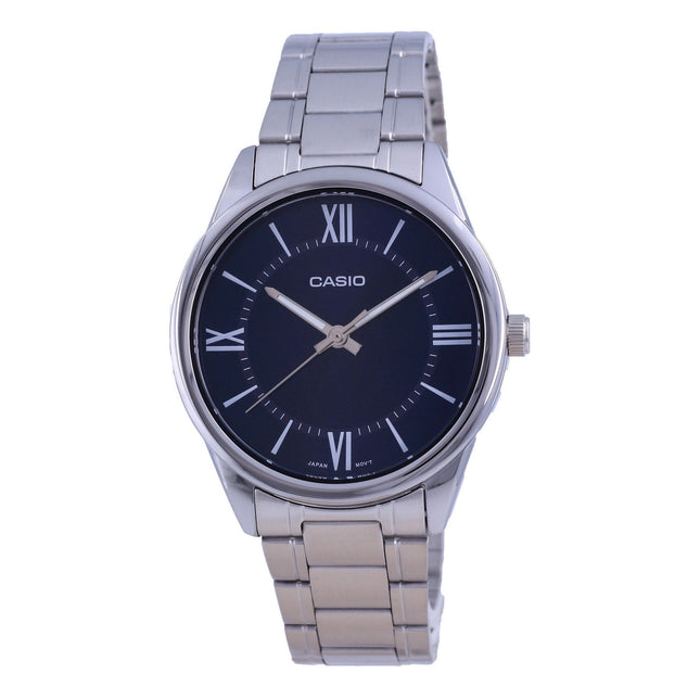 Casio Blue Dial Stainless Steel Analog Quartz MTP-V005D-2B5 MTPV005D-2 Men's Watch