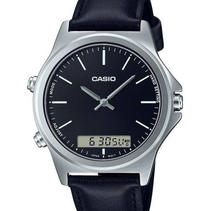 Casio Analog Digital Black Dial Leather Strap MTP-VC01L-1E MTPVC01L-1 Men's Watch