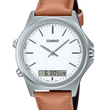 Casio Analog Digital Leather Strap MTP-VC01L-7E MTPVC01L-7 Men's Watch
