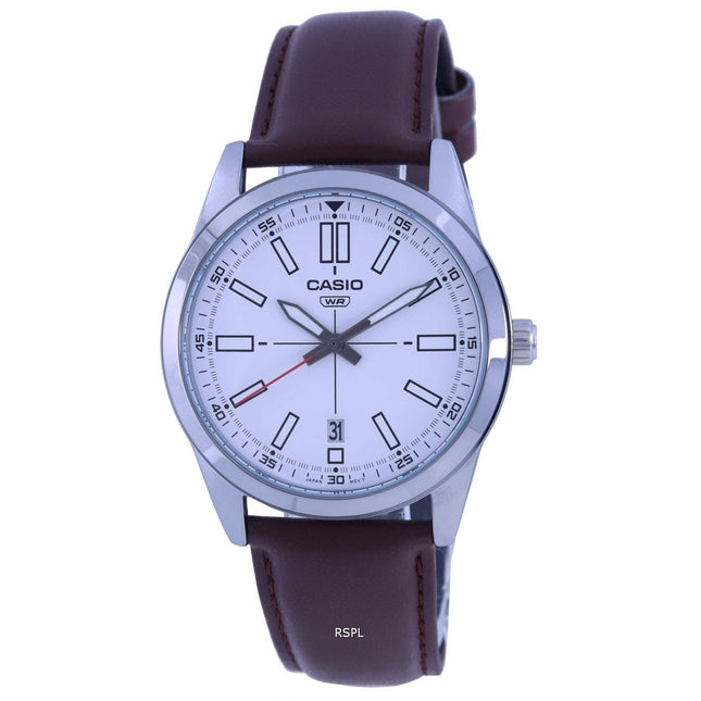 Casio Analog Black Dial Leather Strap Quartz MTP-VD02L-7E MTPVD02L-7 Men's Watch