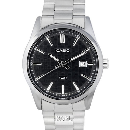 Casio Analog Stainless Steel Black Dial Quartz MTP-VD03D-1A MTPVD03D-1 Men's Watch