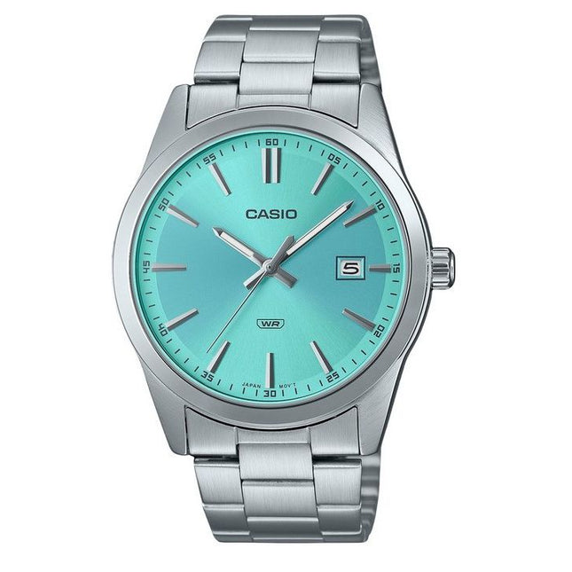 Casio Standard Analog Stainless Steel Mint Blue Dial Quartz MTP-VD03D-2A3 Men's Watch