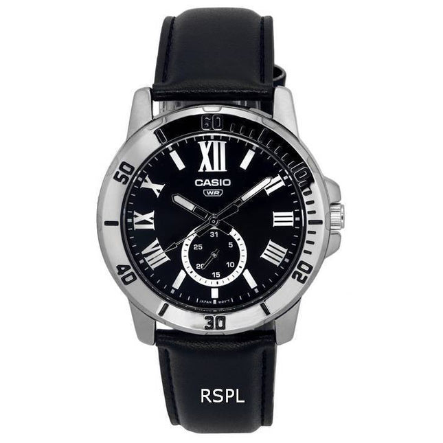 Casio Analog Black Dial Quartz MTP-VD200L-1B MTPVD200L-1B Men's Watch