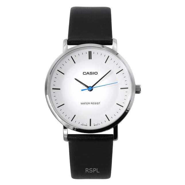 Casio Standard Analog Leather Strap White Dial Quartz MTP-VT04L-7E Men's Watch