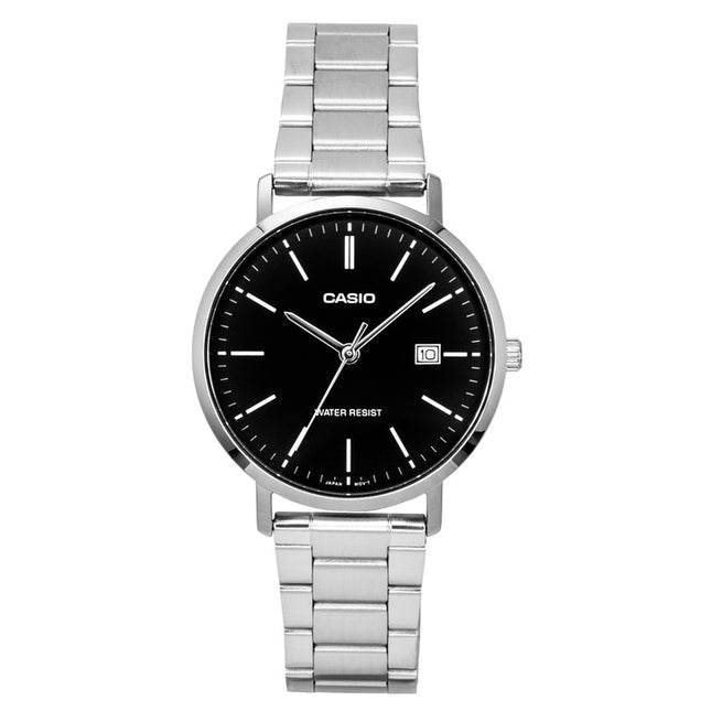 Casio Analog Stainless Steel Black Dial Quartz MTP-VT05D-1E Men's Watch