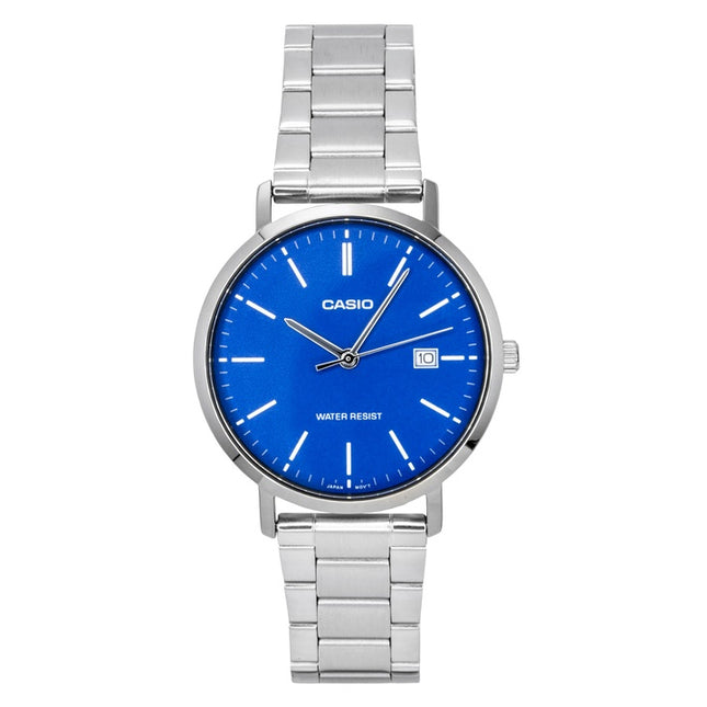 Casio Analog Stainless Steel Blue Dial Quartz MTP-VT05D-2E Men's Watch