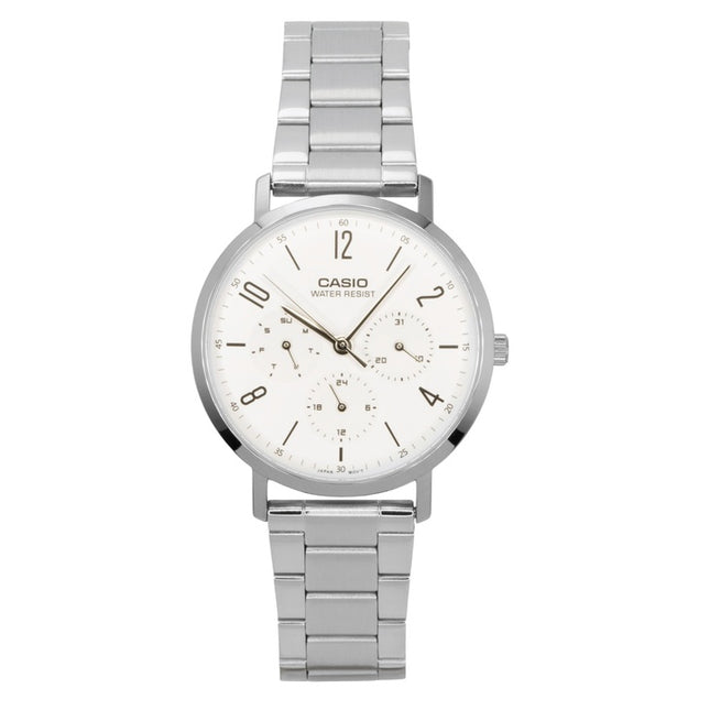 Casio Analog Stainless Steel White Dial Quartz MTP-VT06D-7B Men's Watch